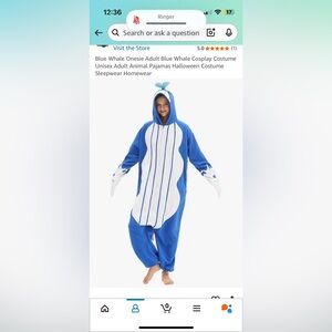 Blue Whale Onesie Costume